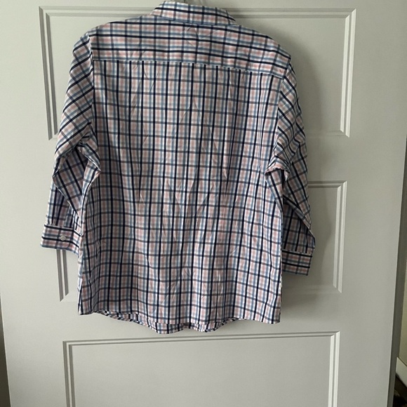 Boys  Wrinkle-Free Kennebunk Sport Shirt, Traditional Fit Check - Picture 2 of 5